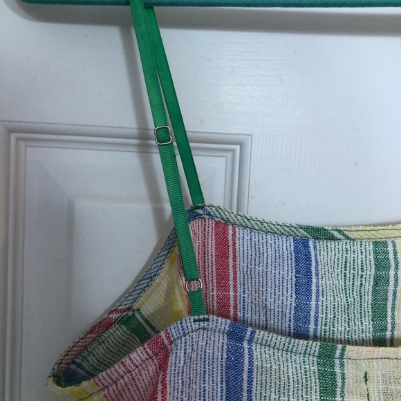 Pastel Rainbow Striped Crop Tank Top - UO - Picture 4 of 5